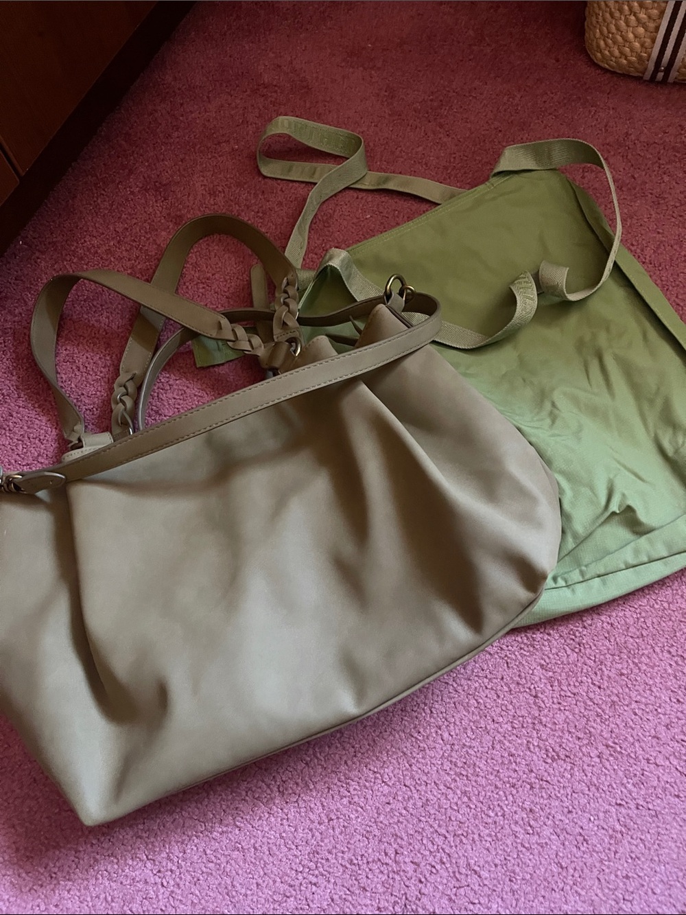 Universal Thread Olive Green Shoulder Bag with Braided Strap